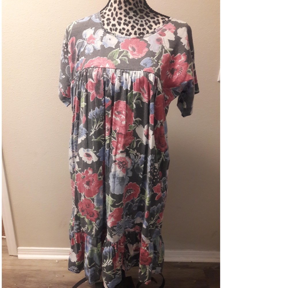 CW Classics Cotton Blend Black Ruffle Dress  Sz S
